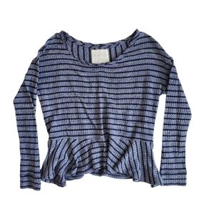 We The Free XS Striped Blue and Black Women's Top